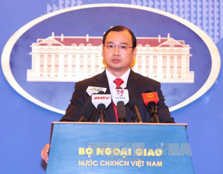 Ông Lê Hải Bình, Người phát ngôn Bộ Ngoại giao Việt Nam. 
